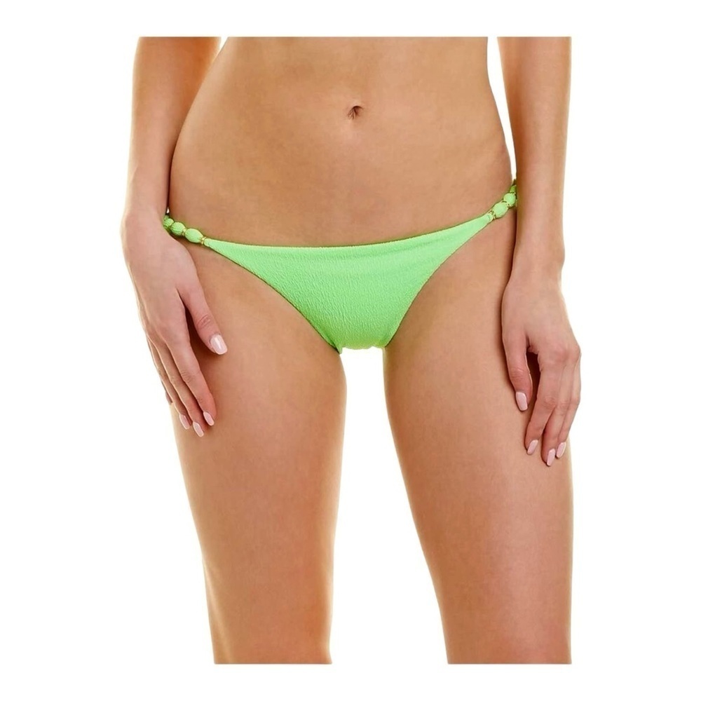 Vix Firenze Beaded Strap Bikini Bottom In Neon Green Nwot